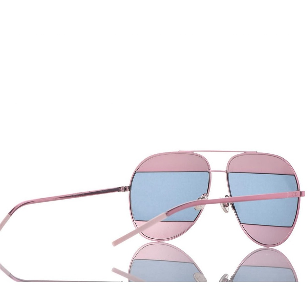 🔥🔥NWT The Funky Aviator Dior Split Blue And Pink Mirror 59MM Sunglasses - Picture 9 of 16